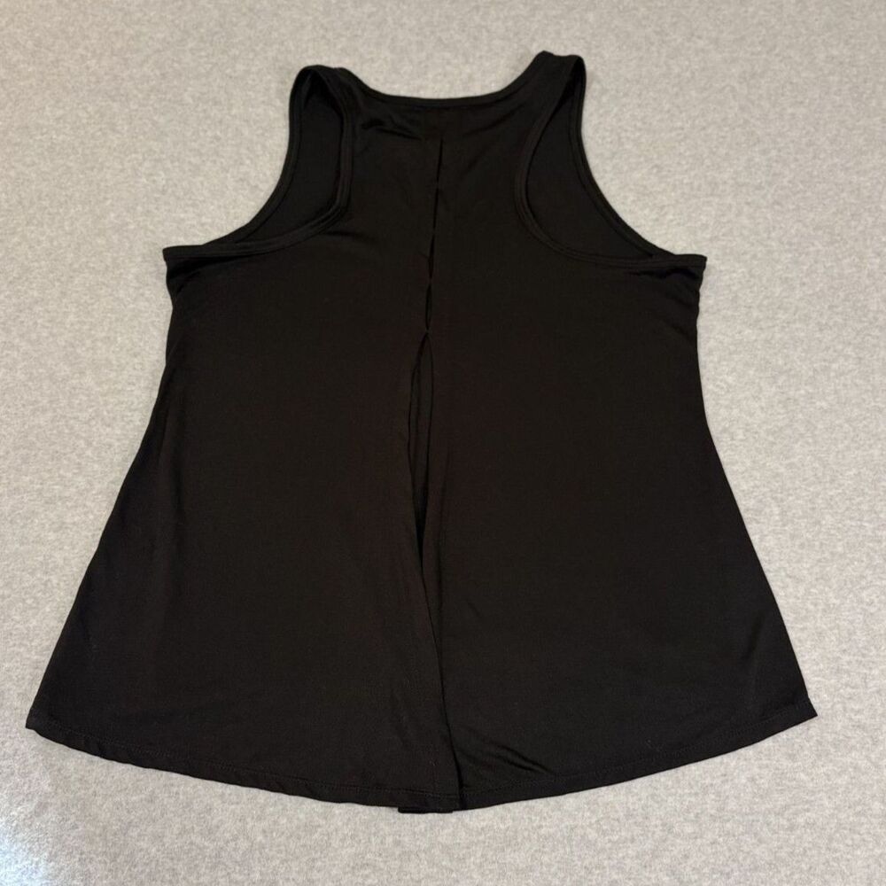 Senbora Women’s M Black Open Back Racerback Workout Tank Athletic Top